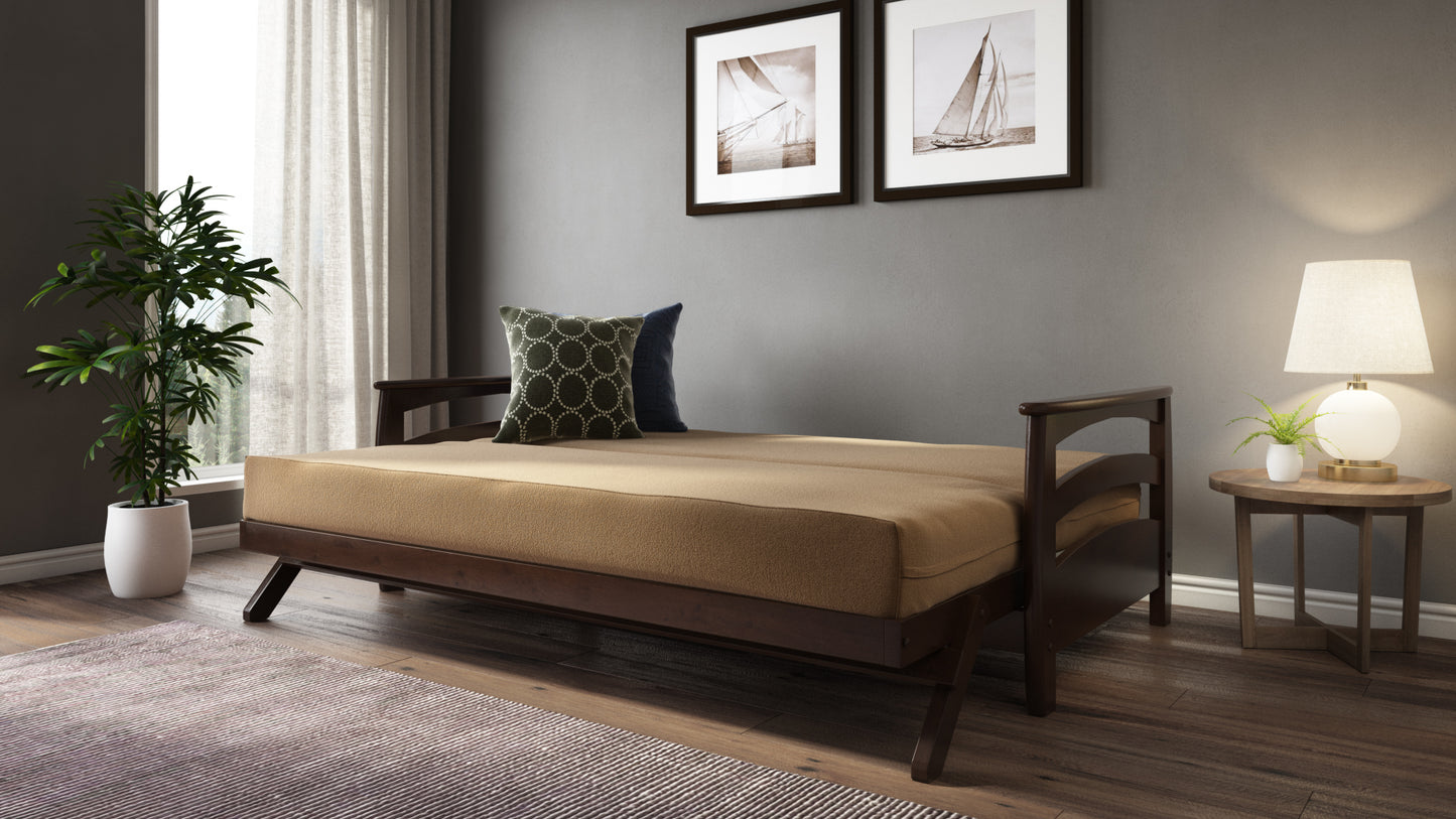 Galena Dark Cherry Full Wall Hugger Futon Frame from Strata Furniture