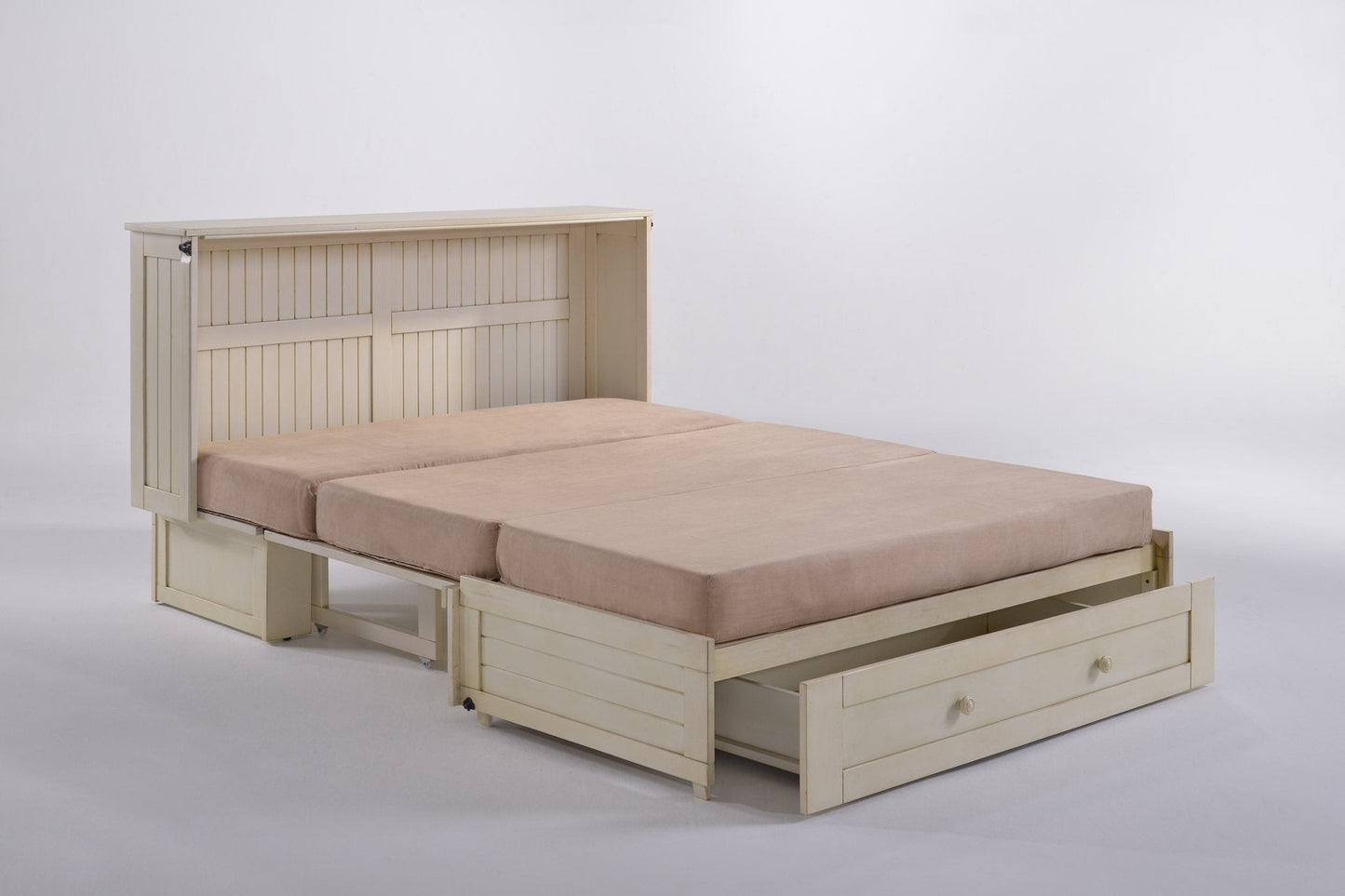 Night & Day Daisy Black Walnut Queen Murphy Cabinet Bed In A Box
