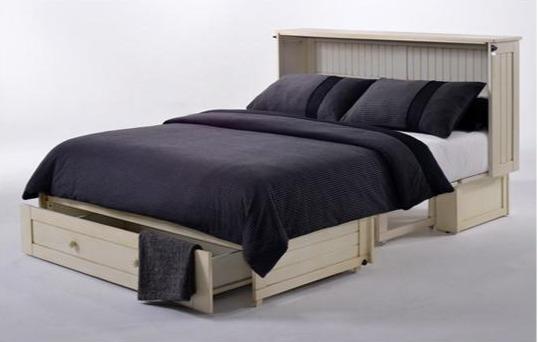 Night & Day Daisy Black Walnut Queen Murphy Cabinet Bed In A Box