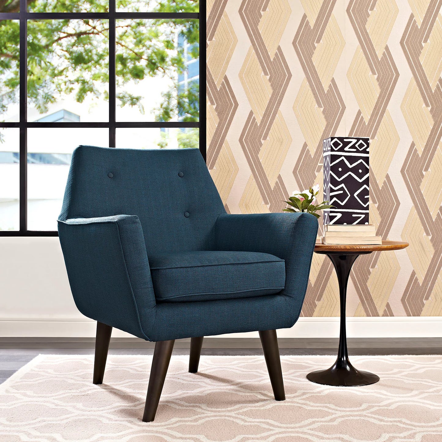 Posit Upholstered Fabric Armchair | Polyester by Modway