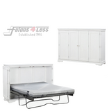 Night & Day San Sebastian Cabinet Murphy Bed In Box Queen White with Sealy Gel Memory Foam Mattress