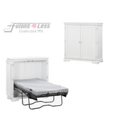 Night & Day San Sebastian Cabinet Murphy Bed In Box Twin White with Sealy Gel Memory Foam Mattress