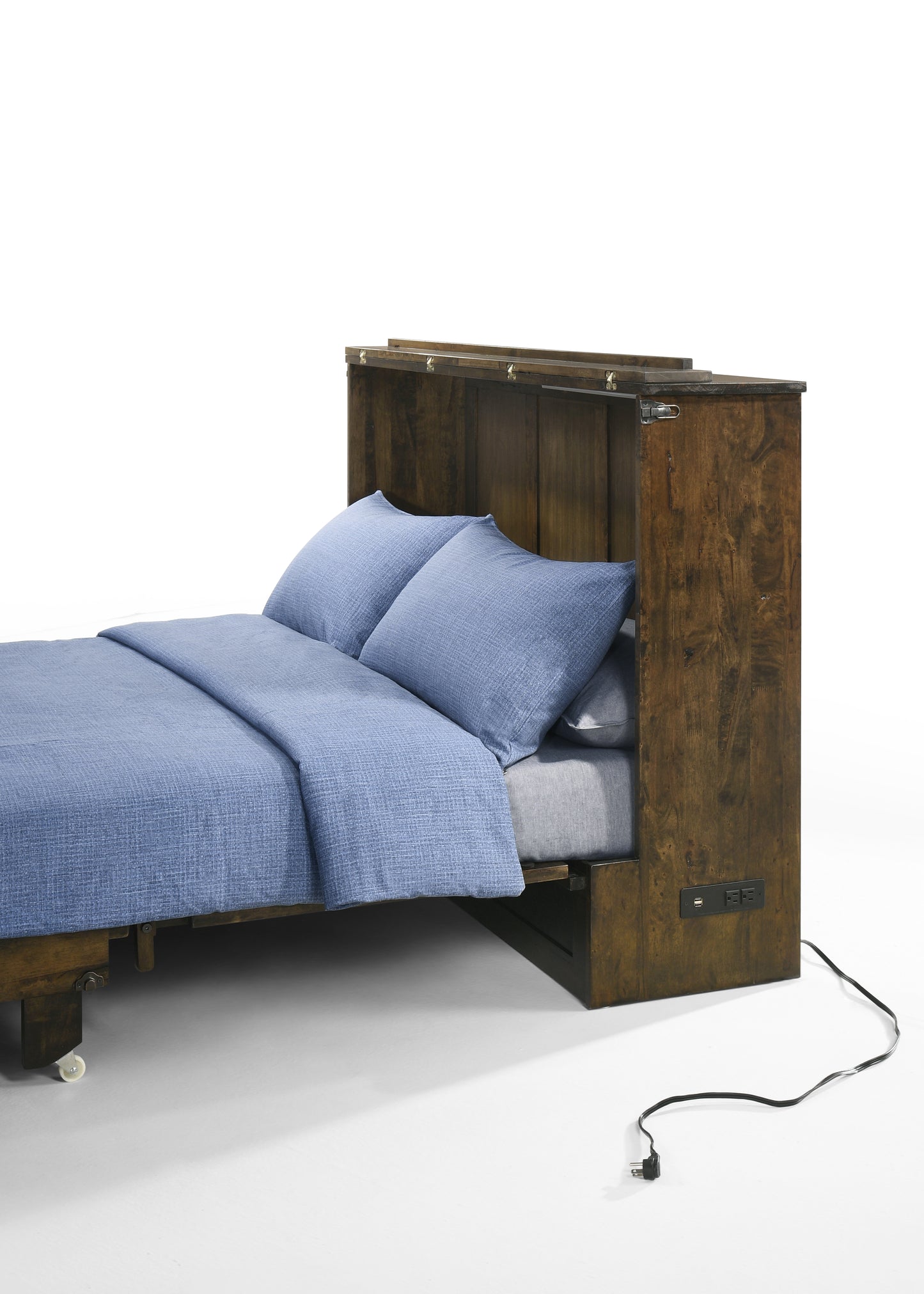 Express Queen Murphy Cabinet Bed With Mattress | Space-Saving | NO Assembly Required!