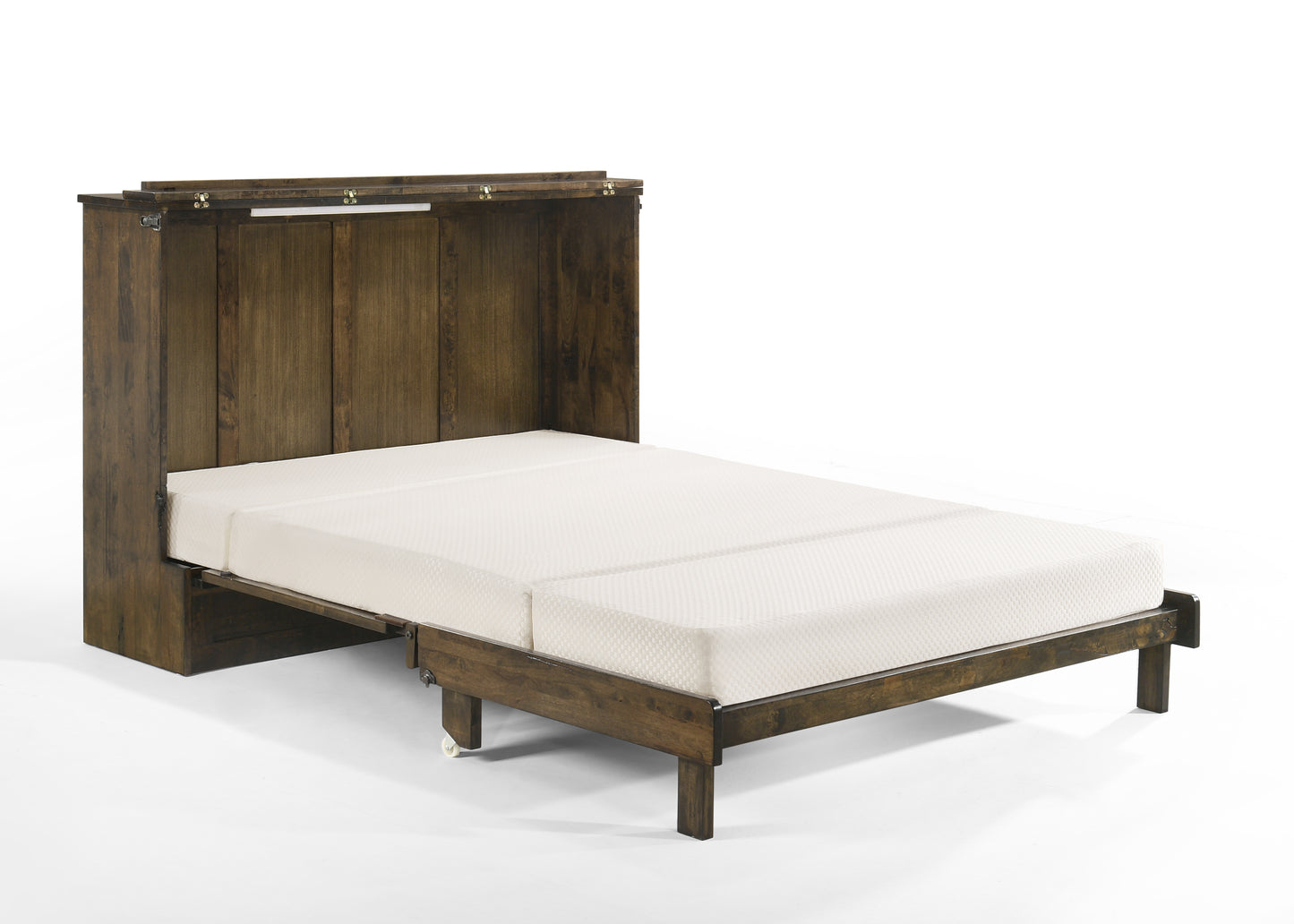 Express Queen Murphy Cabinet Bed With Mattress | Space-Saving | NO Assembly Required!