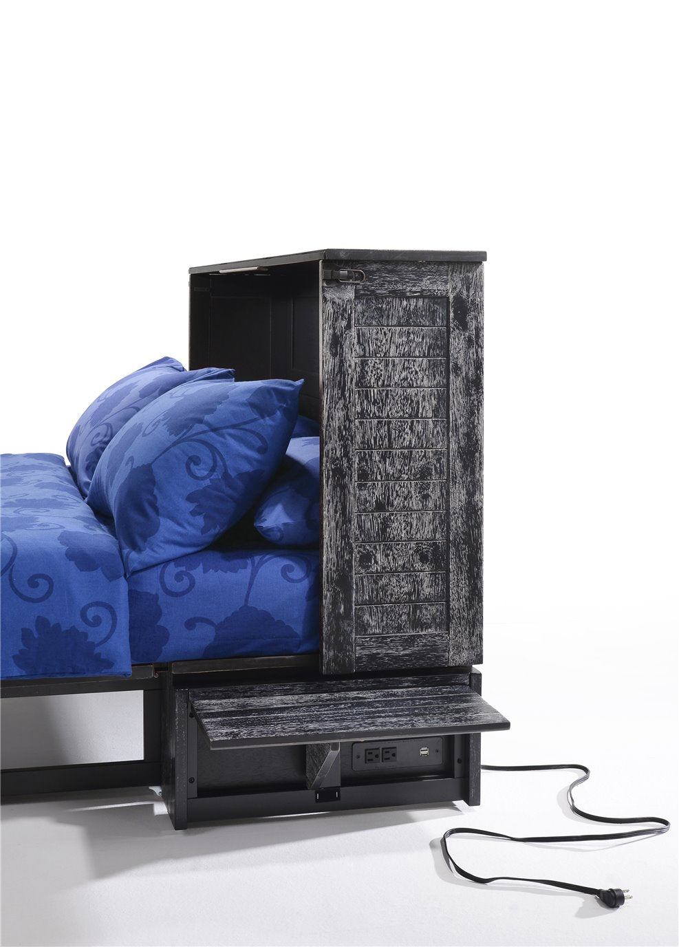 Night & Day Poppy Blizzard Queen Murphy Cabinet Bed In A Box