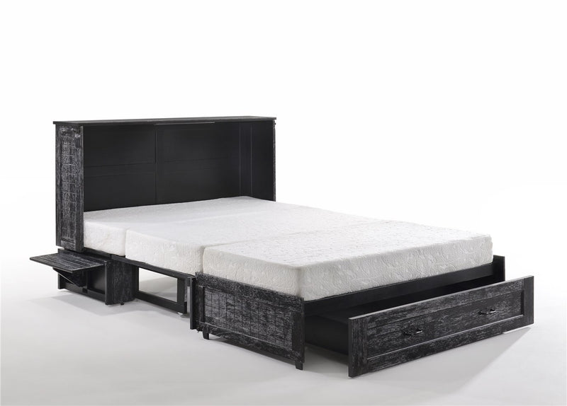 Night & Day Poppy Blizzard Queen Murphy Cabinet Bed In A Box