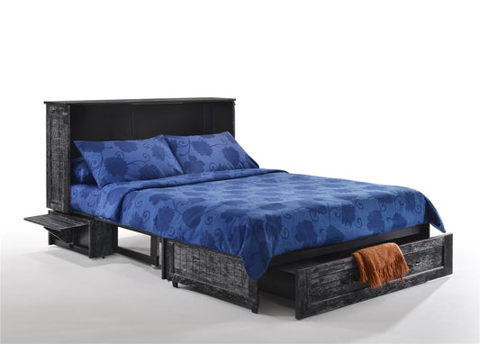 Night & Day Poppy Blizzard Queen Murphy Cabinet Bed In A Box