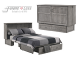 Night and Day Alpine Rustic Gray Queen Murphy Cabinet Bed In A Box