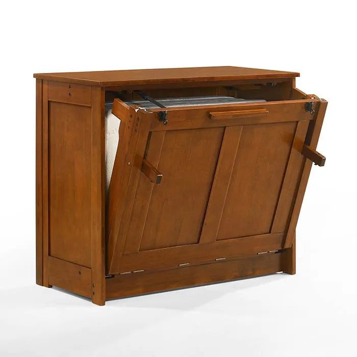 Night and Day Orion Cherry Twin Murphy Cabinet Bed In A Box