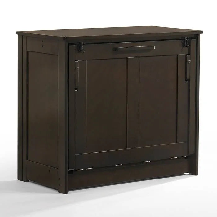 Night and Day Orion Dark Chocolate Twin Murphy Cabinet Bed In A Box
