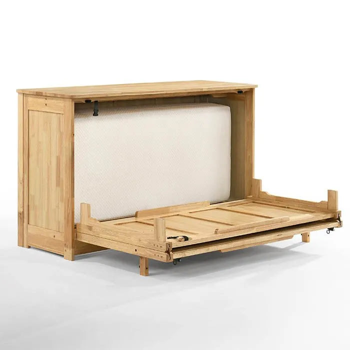 Night and Day Orion Natural Twin Murphy Cabinet Bed In A Box