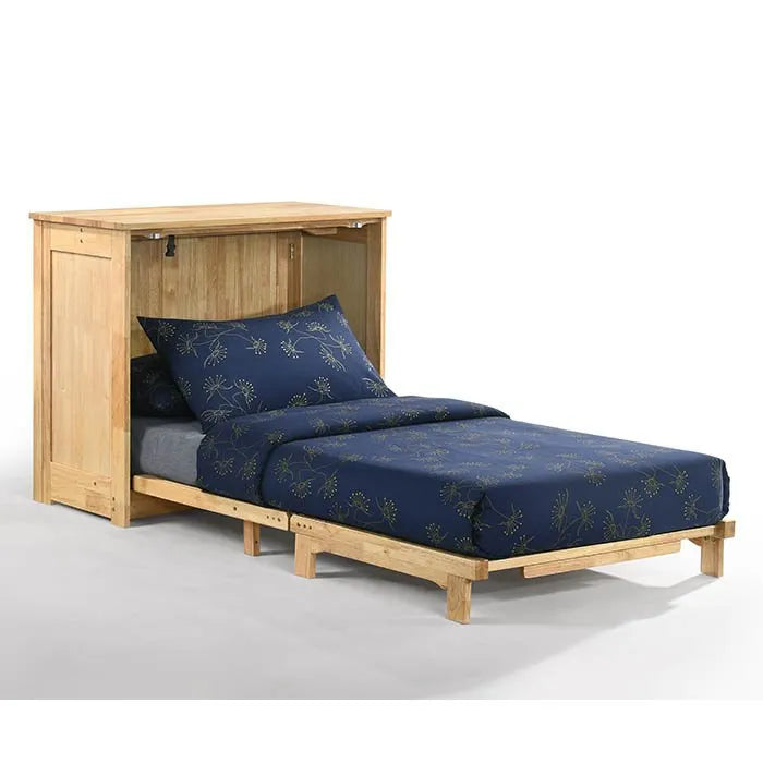 Night and Day Orion Natural Twin Murphy Cabinet Bed In A Box