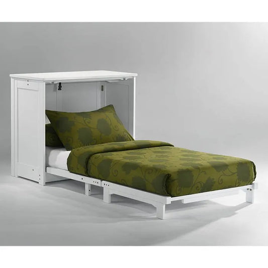 Night and Day Orion White Twin Murphy Cabinet Bed In A Box