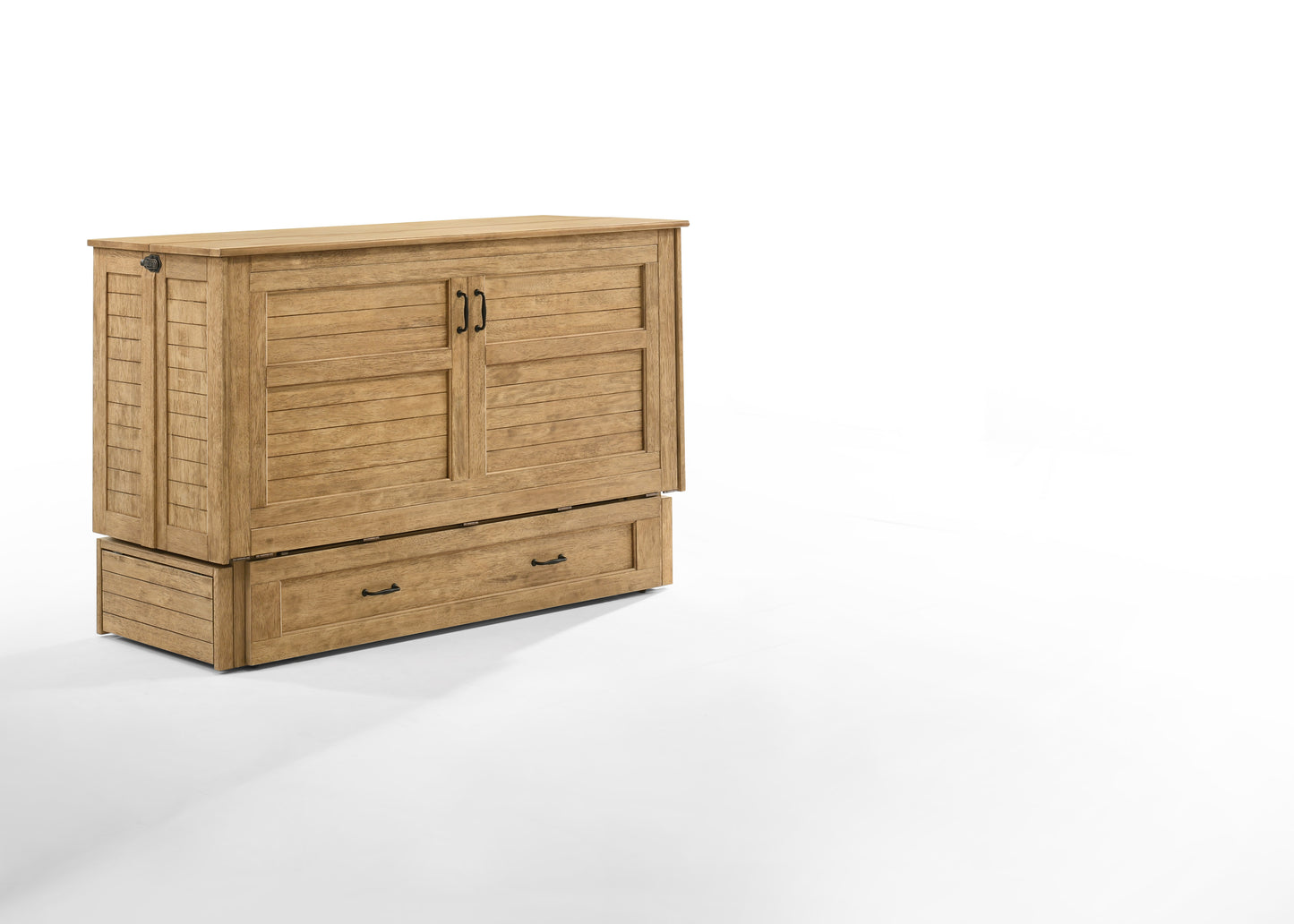 Night & Day Poppy Harvest Brown Queen Murphy Cabinet Bed In A Box