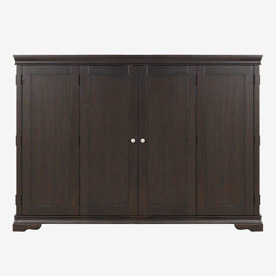 Night & Day San Sebastian Cabinet Murphy Bed In Box Full Espresso with Sealy Gel Memory Foam Mattress