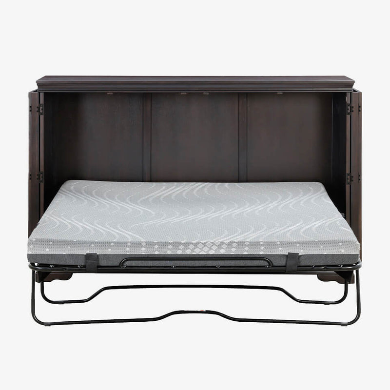 Night & Day San Sebastian Cabinet Murphy Bed In Box Queen Espresso with Sealy Gel Memory Foam Mattress