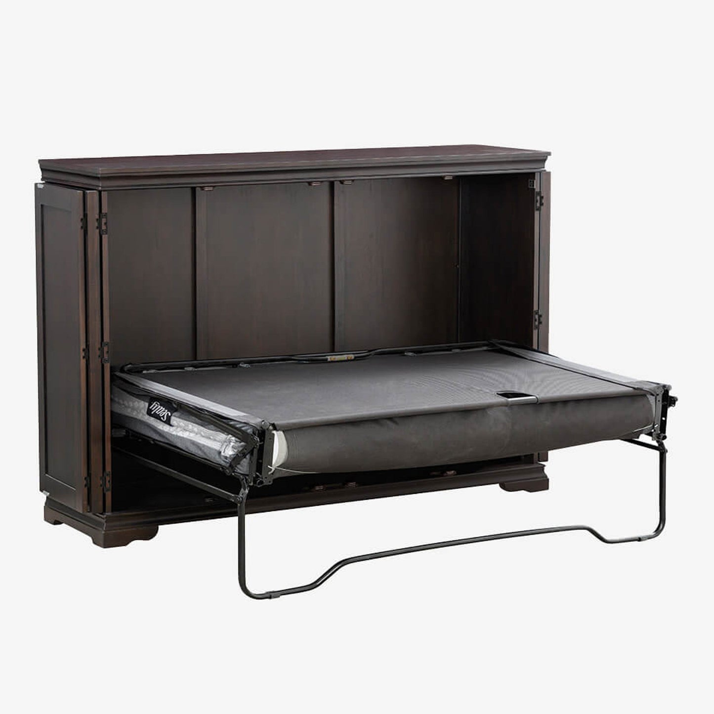 Night & Day San Sebastian Cabinet Murphy Bed In Box Full Espresso with Sealy Gel Memory Foam Mattress