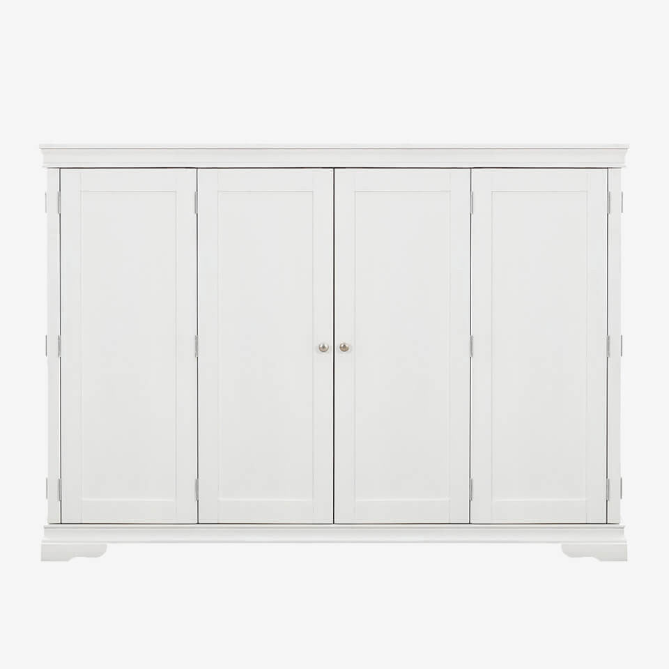 Night & Day San Sebastian Cabinet Murphy Bed In Box Full White with Sealy Gel Memory Foam Mattress