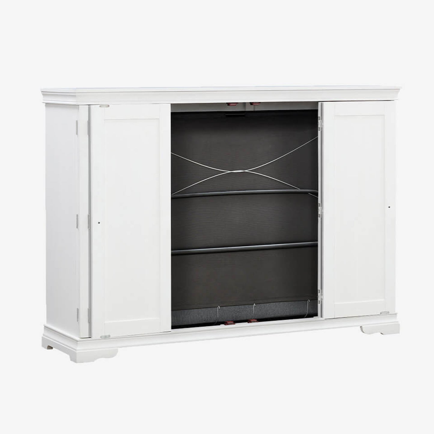 Night & Day San Sebastian Cabinet Murphy Bed In Box Full White with Sealy Gel Memory Foam Mattress