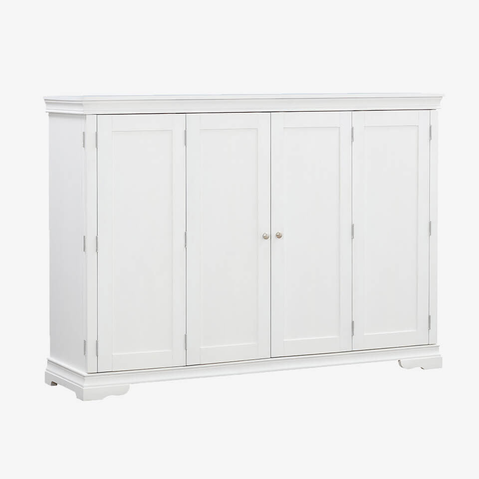 Night & Day San Sebastian Cabinet Murphy Bed In Box Full White with Sealy Gel Memory Foam Mattress