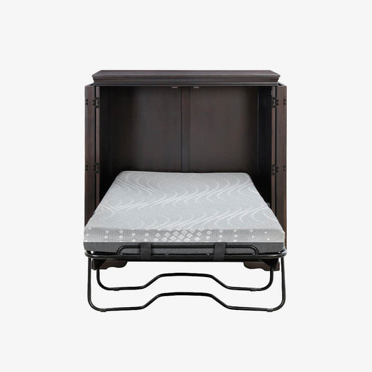 Night & Day San Sebastian Cabinet Murphy Bed In Box Twin Espresso with Sealy Gel Memory Foam Mattress