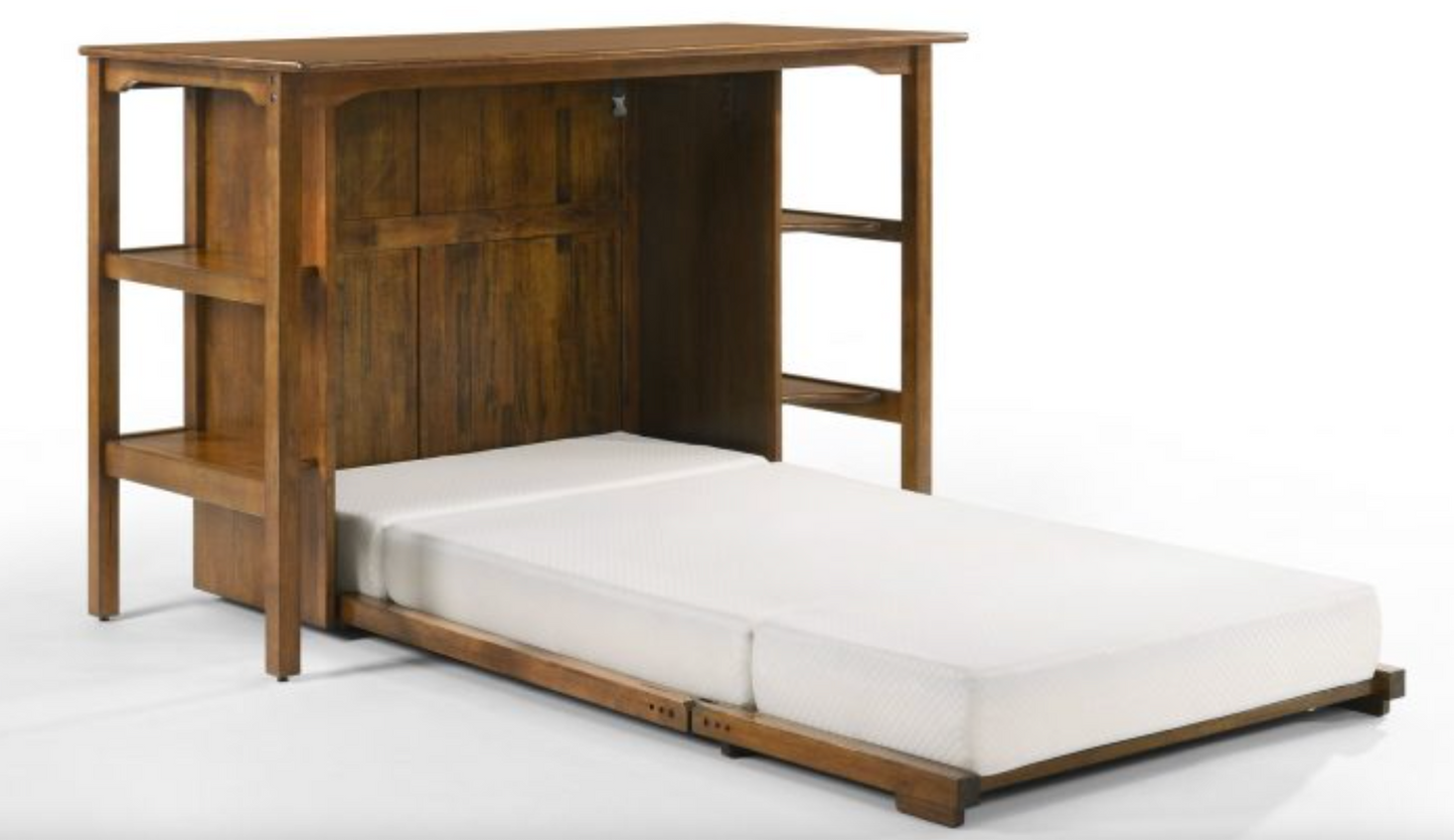 Night & Day Siesta Murphy Desk Bed in Black Walnut Finish