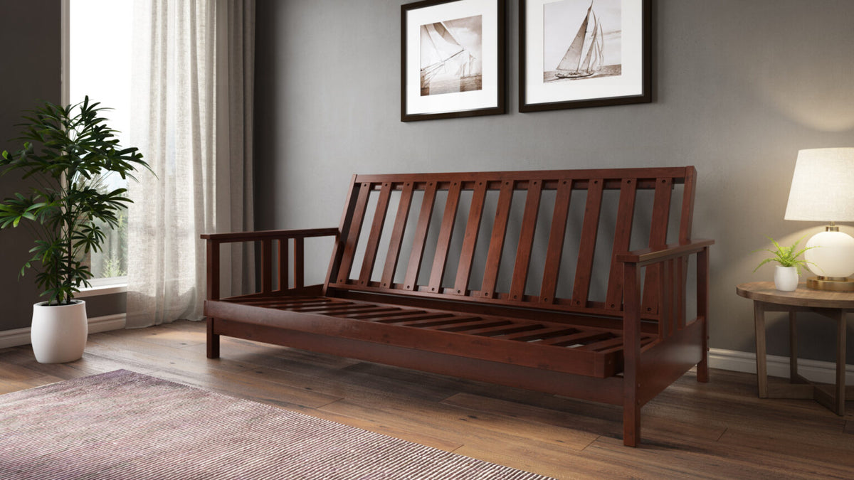 Durango Warm Cherry Full Wall Hugger Futon Frame from Strata Furniture
