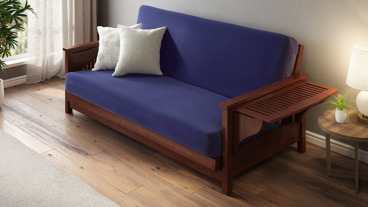 Tiro Dark Cherry Full Wall Hugger Futon Frame