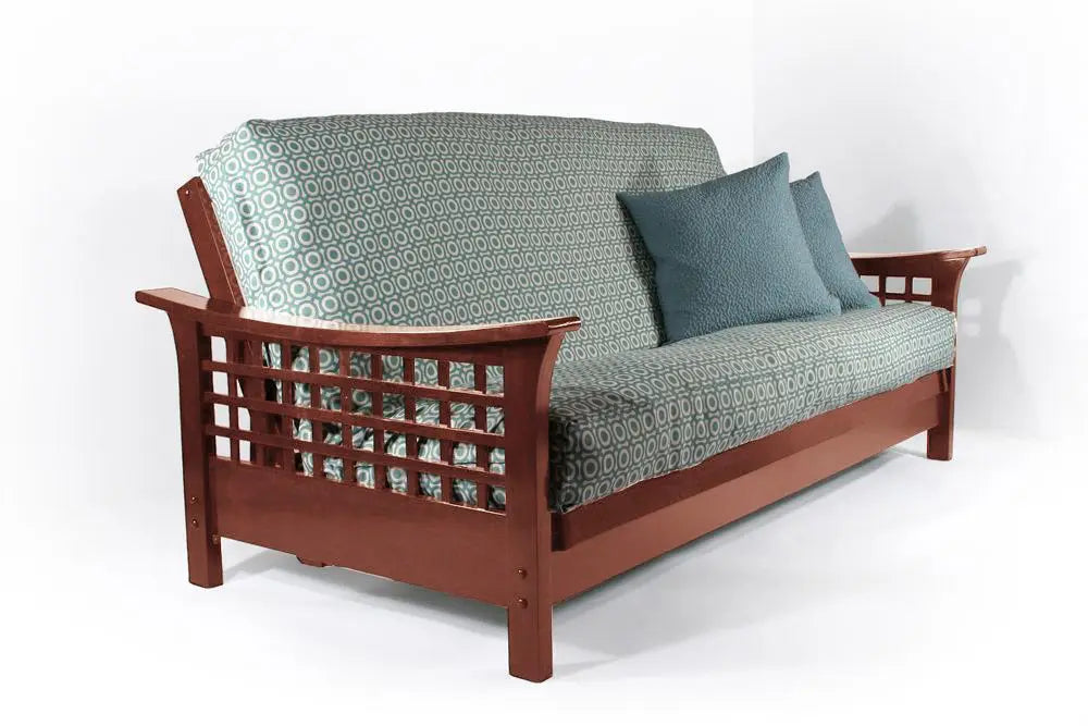 Trelli Warm Cherry Full Wall Hugger Futon Frame from Strata Furniture
