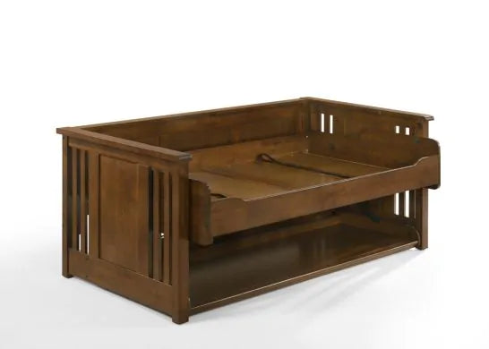 Night & Day Artisan Murphy Folding Desk Bed in Black Walnut Finish