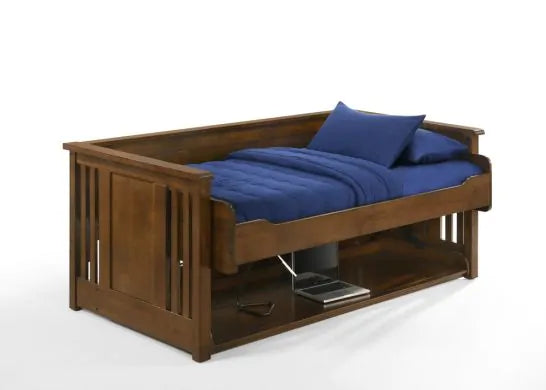 Night & Day Artisan Murphy Folding Desk Bed in Black Walnut Finish