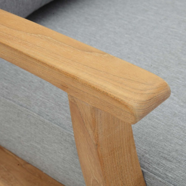Marina Outdoor Patio Teak Armchair in Natural by Modway