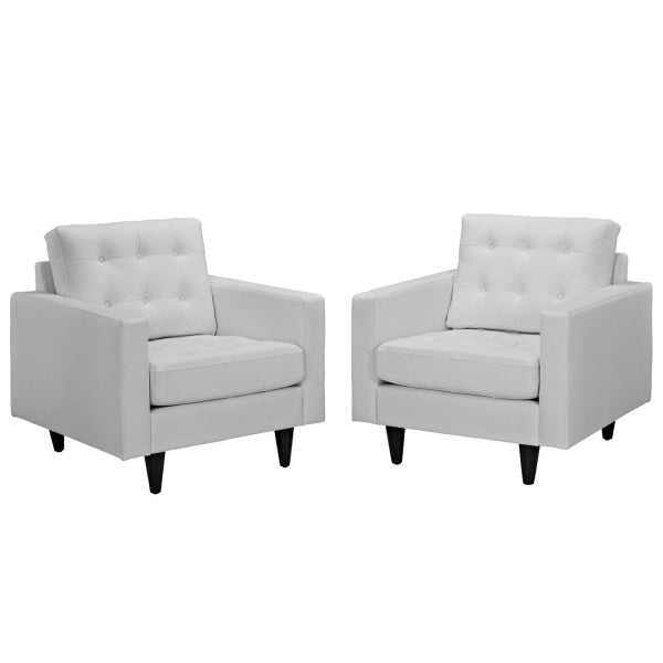 Empress Armchair Leather Set of 2 by Modway