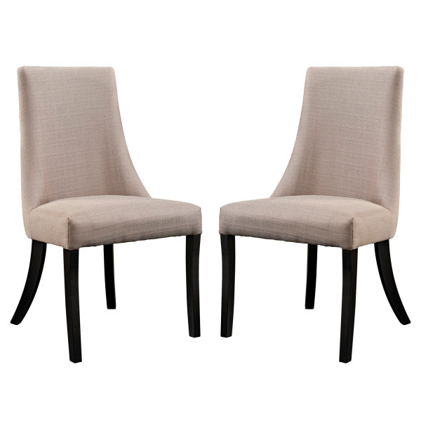 Reverie Dining Side Chair Set of 2 Beige by Modway