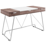 Panel Office Desk in Birch | Fiber by Modway