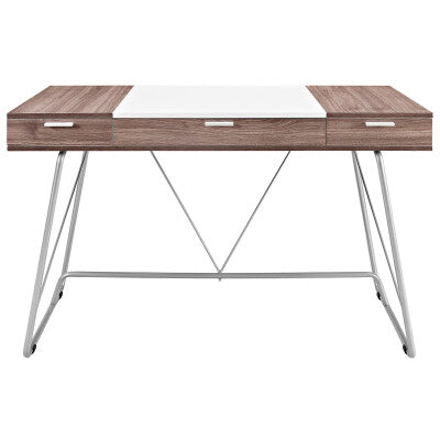 Panel Office Desk in Birch | Fiber by Modway