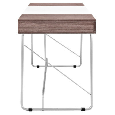 Panel Office Desk in Birch | Fiber by Modway