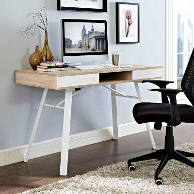 Stir Office Desk in Oak by Modway