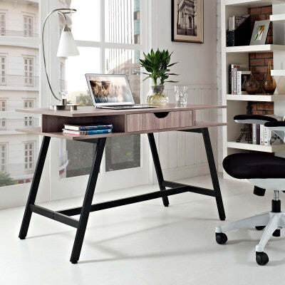 Turnabout Office Desk in Birch by Modway