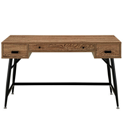 Surplus Office Desk Walnut by Modway