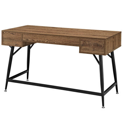 Surplus Office Desk Walnut by Modway