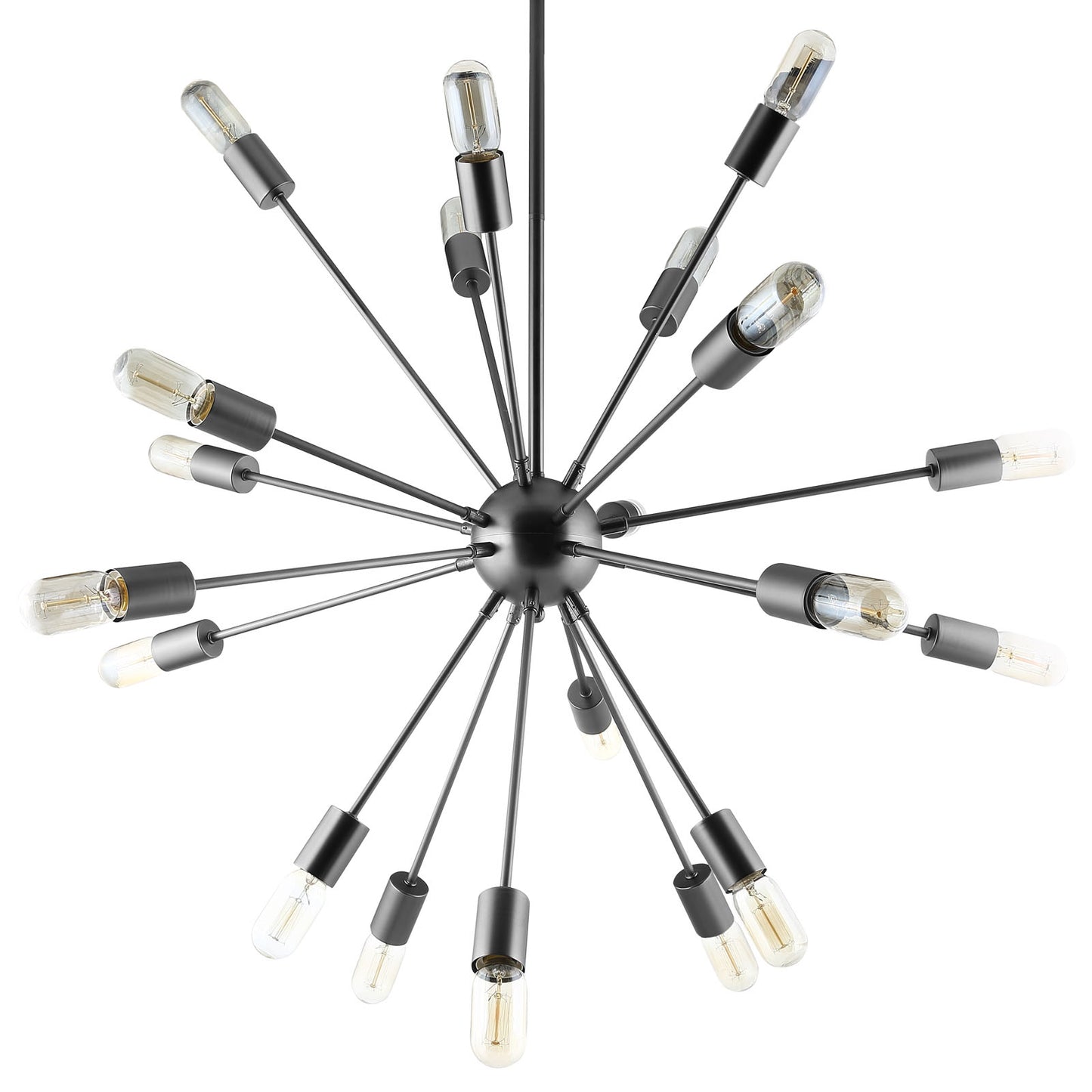 Beam Stainless Steel Chandelier Gray by Modway