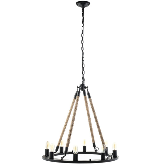 Encircle Chandelier Black by Modway