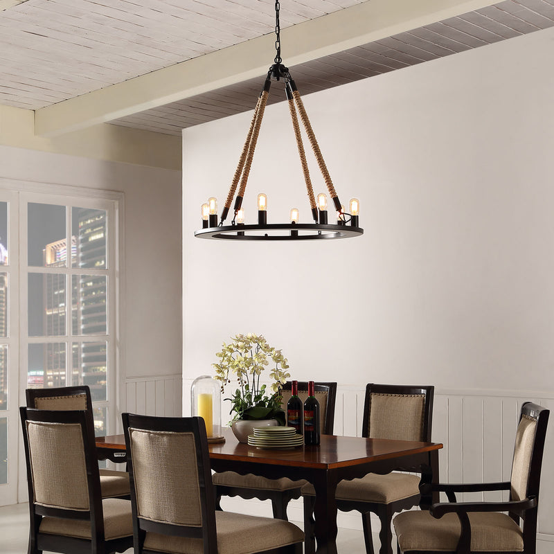 Encircle Chandelier Black by Modway