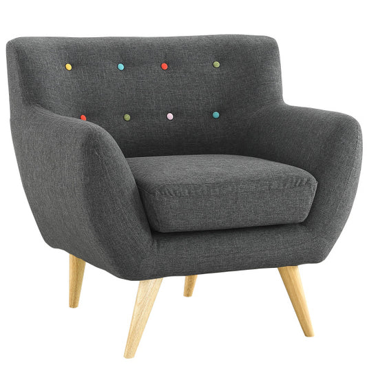 Remark Upholstered Fabric Armchair | Polyester by Modway