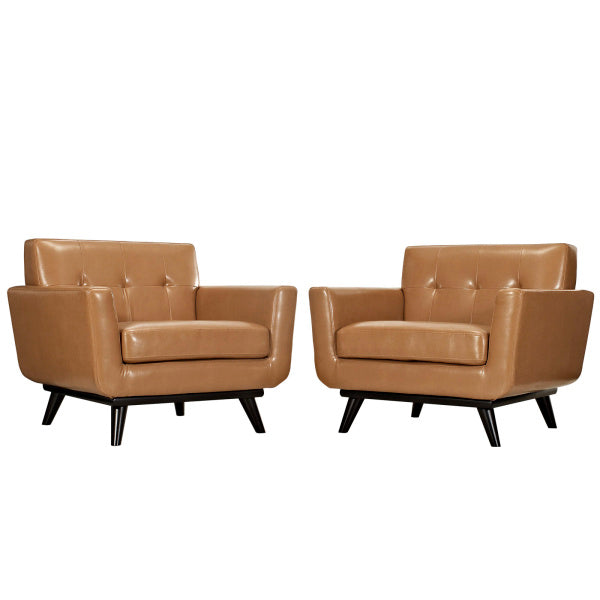 Engage Leather Sofa Set by Modway