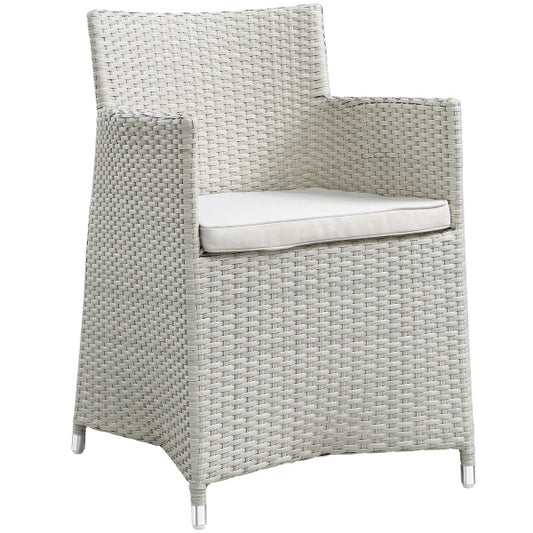 Junction Armchair Outdoor Patio Wicker Set of 2 in Gray  by Modway