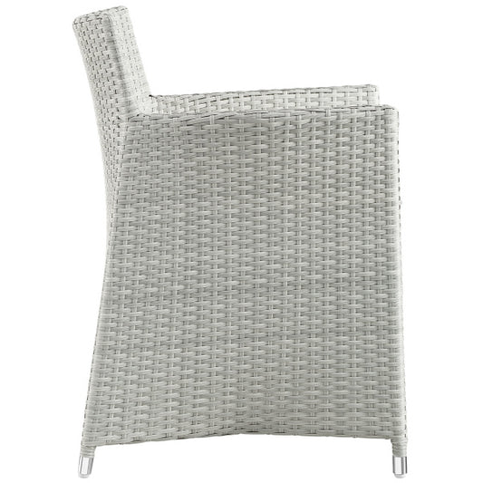 Junction Armchair Outdoor Patio Wicker Set of 2 in Gray  by Modway