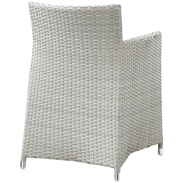 Junction Armchair Outdoor Patio Wicker Set of 2 in Gray by Modway