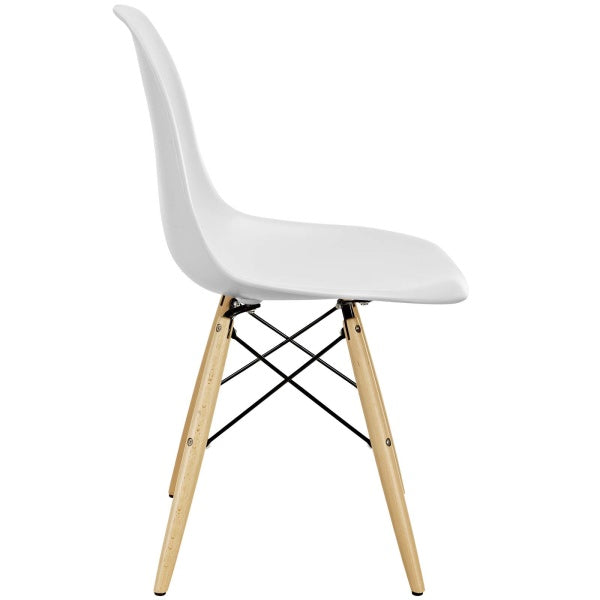 Pyramid Dining Side Chair White by Modway